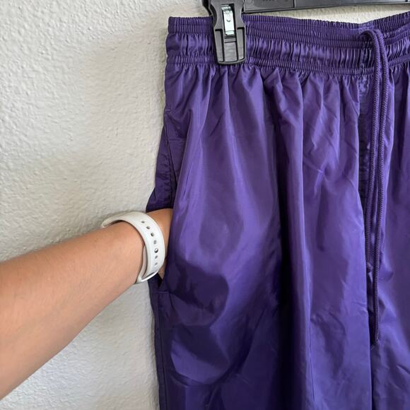 Vintage Adidas Purple Windbreaker Zipper Slit Jogger Pants Men's Size XL - Picture 10 of 12